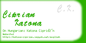 ciprian katona business card